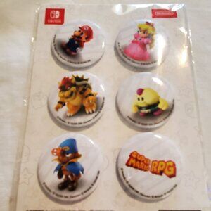 Super Mario RPG 6-Piece Button Pin 2 Sets Nintendo Switch New In Package Gamer